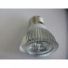 LED Spot Bulb E27 3W 0-260LM Cool White Dimmable(AC220V,Silver)
